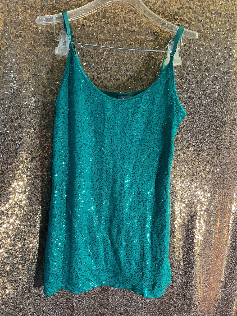 Dots Vintage Teal Sequin Camisole